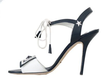 Dolce & Gabbana - Striped Elegance Leather Heel Sandals