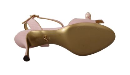 Dolce & Gabbana - Elegant Silk Blend Pink Ankle Strap Heels