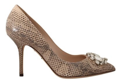 Dolce & Gabbana - Exquisite Nude Leather Heels Pumps