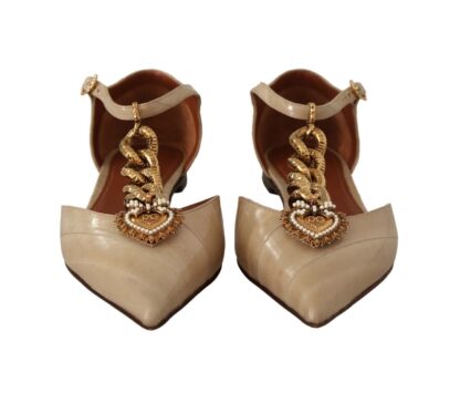 Dolce & Gabbana - Elegant Heart Devotion Chain Embellished Sandals