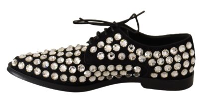 Dolce & Gabbana - Elegant Crystal-Embellished Lace-Up Flats