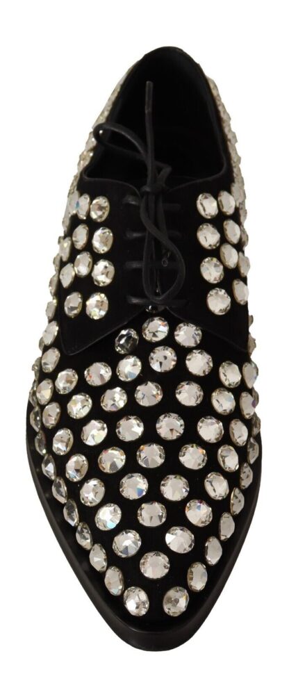 Dolce & Gabbana - Elegant Crystal-Embellished Lace-Up Flats