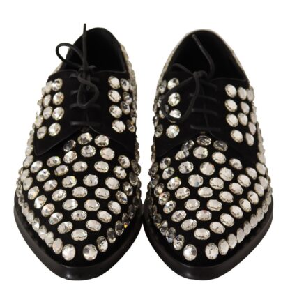 Dolce & Gabbana - Elegant Crystal-Embellished Lace-Up Flats