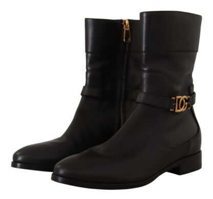 Dolce & Gabbana - Elegant Leather Biker Boots