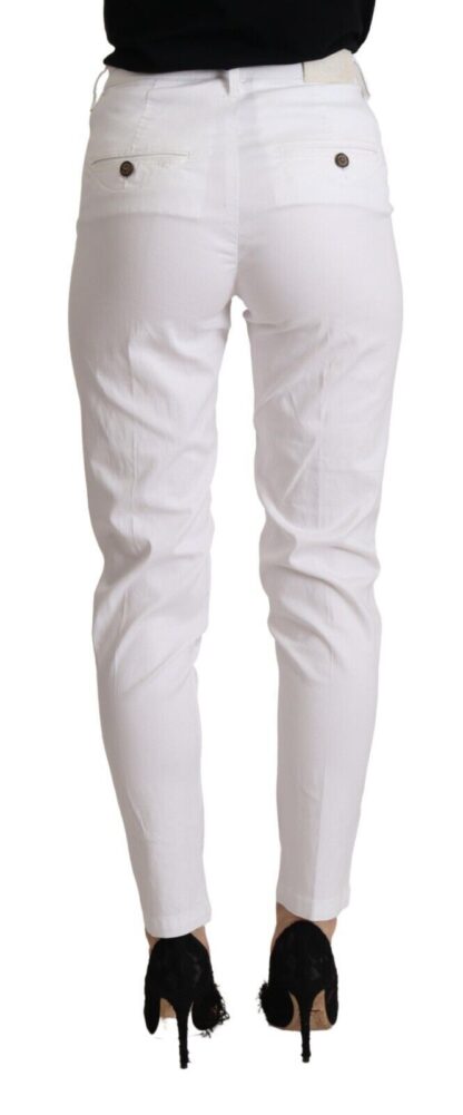 Jacob Cohen - Chic White Mid Waist Skinny Cropped Pants