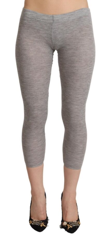 Ermanno Scervino - Chic Gray Slim-Fit Cropped Leggings