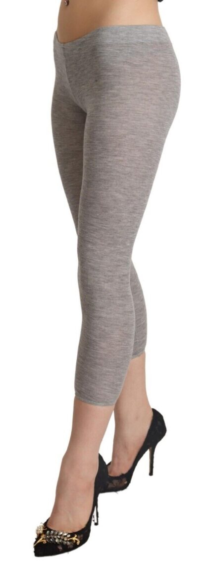 Ermanno Scervino - Chic Gray Slim-Fit Cropped Leggings