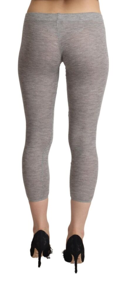 Ermanno Scervino - Chic Gray Slim-Fit Cropped Leggings