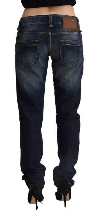 Acht - Chic Dark Blue Low Waist Skinny Jeans