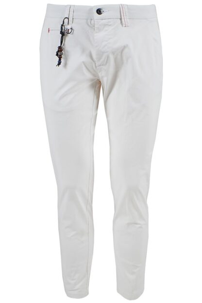 Yes Zee - White Cotton Men's Chino Pants