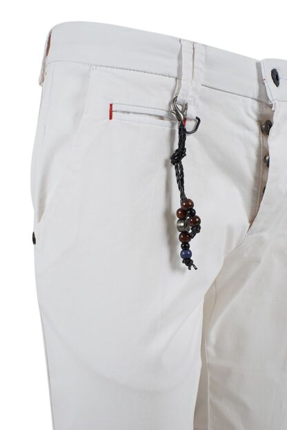 Yes Zee - White Cotton Men's Chino Pants