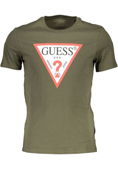 Guess Jeans - Green Cotton Men T-Shirt