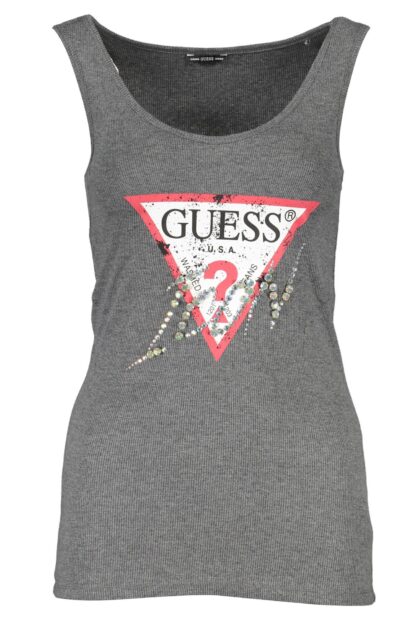 Guess Jeans - Gray Cotton Women Tank Top