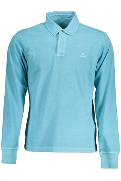 Gant - Light Blue Cotton Men Polo Shirt