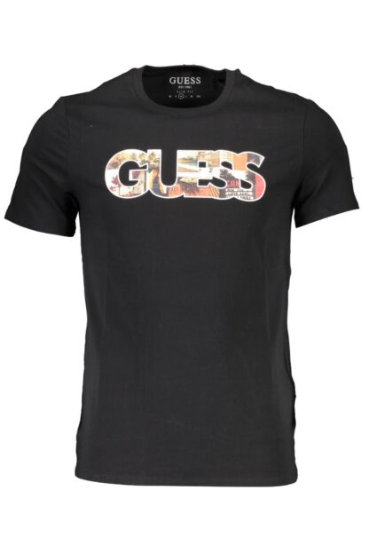 Guess Jeans - Black Cotton Men T-Shirt