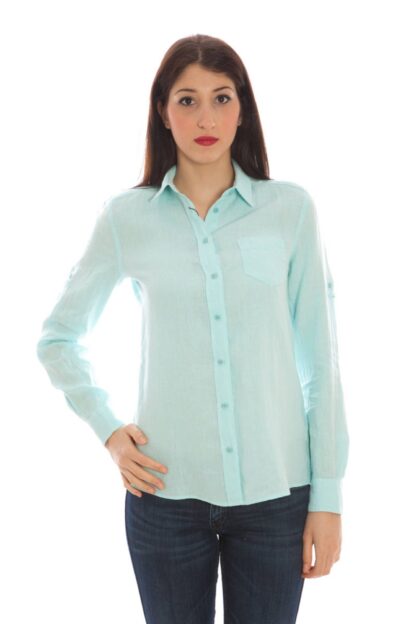 Gant - Light Blue Linen Women Shirt