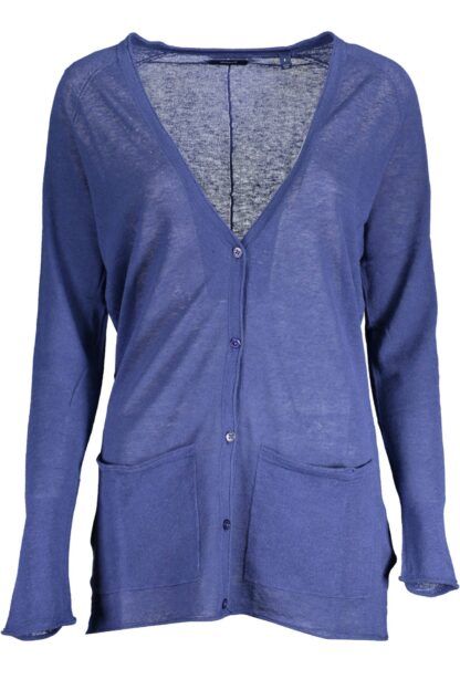 Gant - Blue Linen Women Cardigan