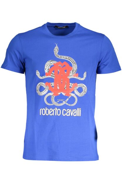 Roberto Cavalli - Blue Cotton Men T-Shirt