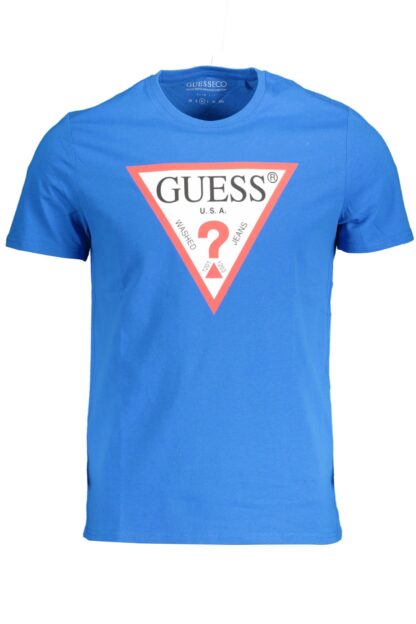 Guess Jeans - Blue Cotton Men T-Shirt