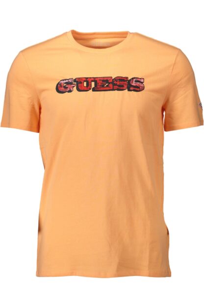 Guess Jeans - Orange Cotton Men T-Shirt