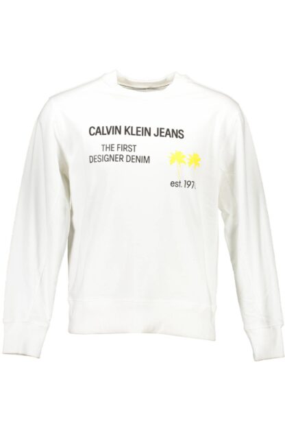 Calvin Klein - White Cotton Men Sweater