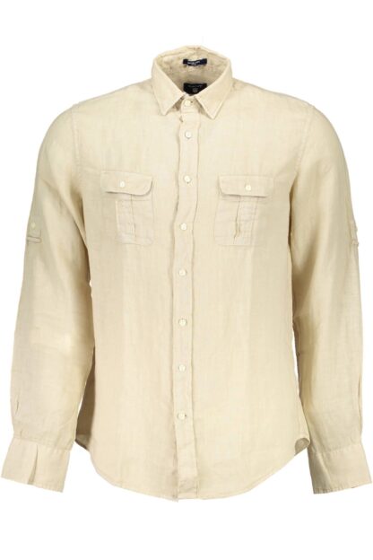 Gant - Beige Linen Men Shirt