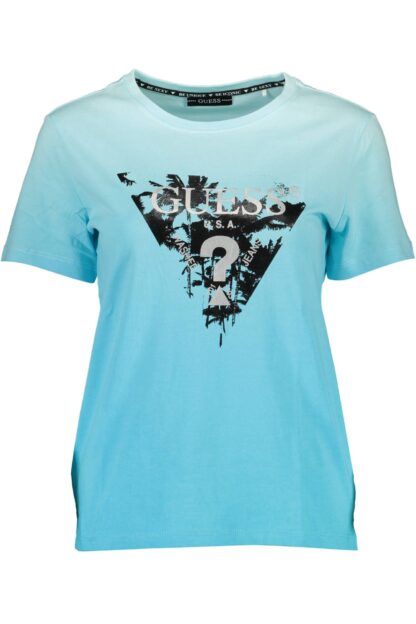 Guess Jeans - Light Blue Cotton Women T-Shirt