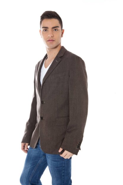 Calvin Klein - Brown Wool Men Jacket