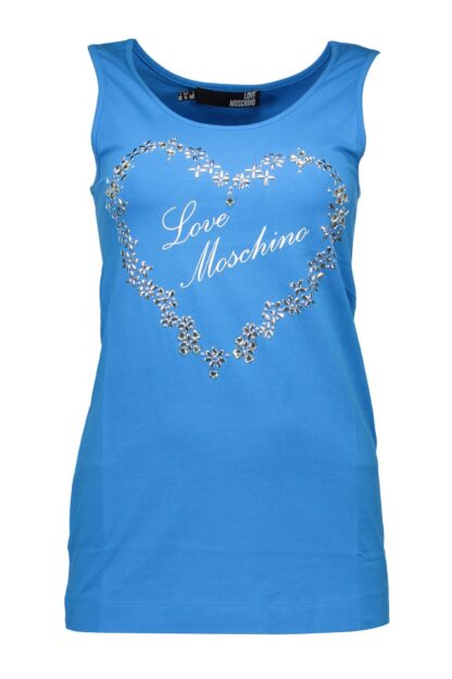 Love Moschino - Blue Cotton Women T-Shirt