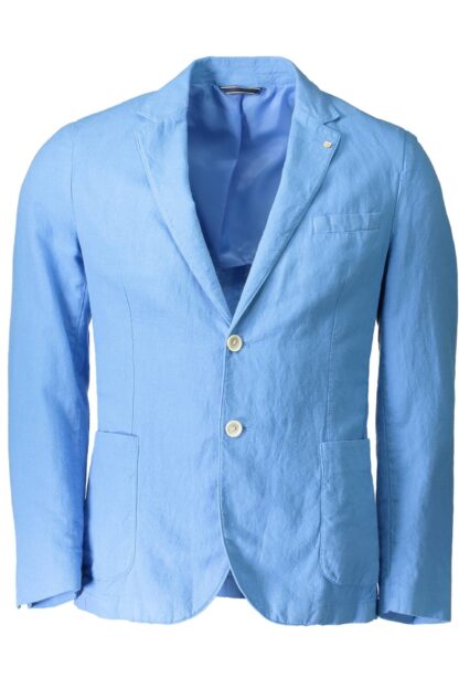 Gant - Light Blue Cotton Men Jacket