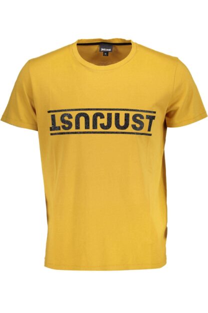 Just Cavalli - Yellow Cotton Men T-Shirt