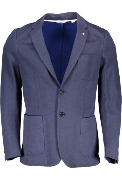 Gant - Blue Cotton Men Jacket