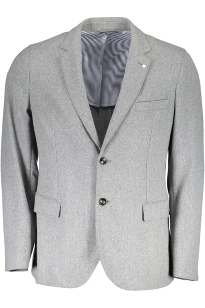 Gant - Gray Wool Men Jacket