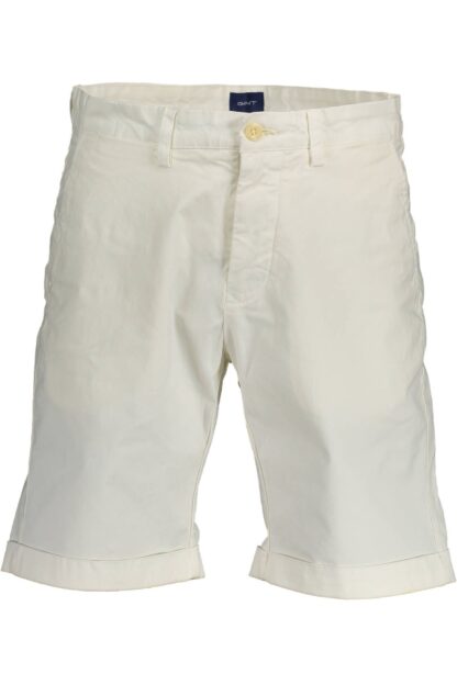 Gant - White Cotton Men Bermuda