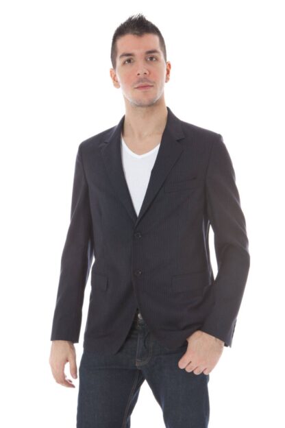 Calvin Klein - Blue Wool Men Jacket