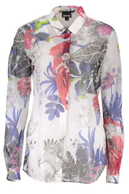 Just Cavalli - White Silk Women Shirt