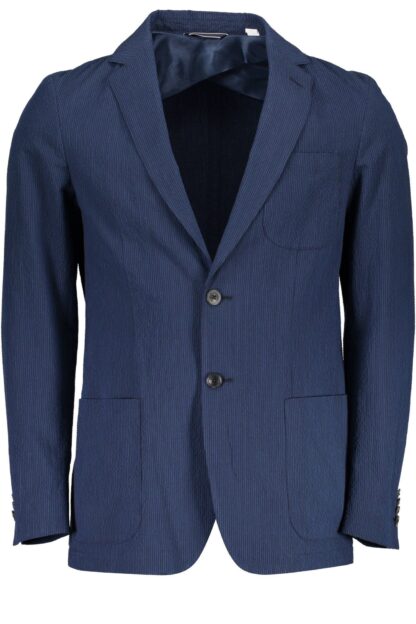 Gant - Blue Cotton Men Jacket