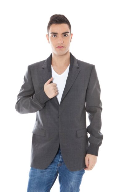 Calvin Klein - Gray Wool Men Jacket