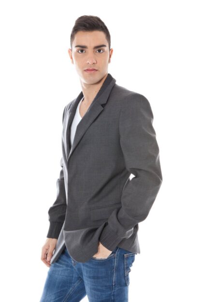 Calvin Klein - Gray Wool Men Jacket