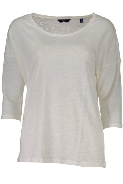 Gant - White Linen Women T-Shirt