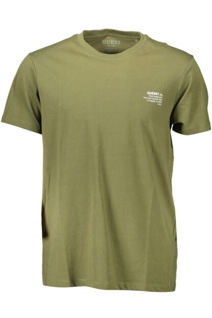 Guess Jeans - Green Cotton Men T-Shirt