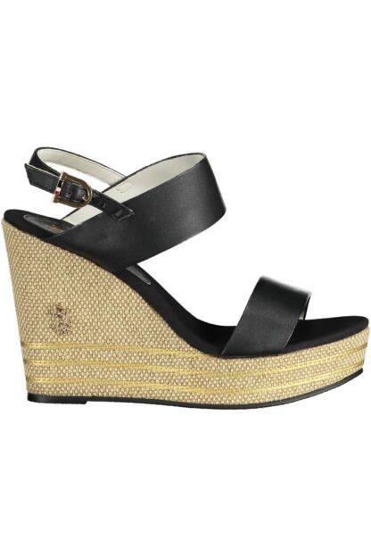 U.S. POLO ASSN. - Black Polyester Women Sandal