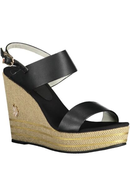 U.S. POLO ASSN. - Black Polyester Women Sandal