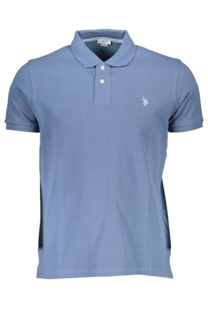 U.S. POLO ASSN. - Blue Cotton Men Polo Shirt