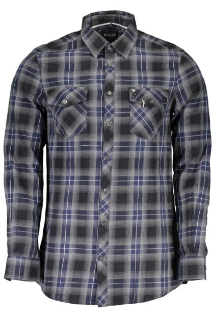 Guess Jeans - Blue Cotton Men Shirt