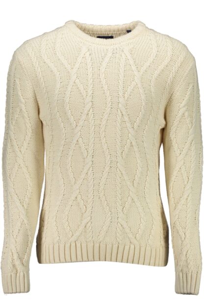 Gant - White Cotton Men Sweater