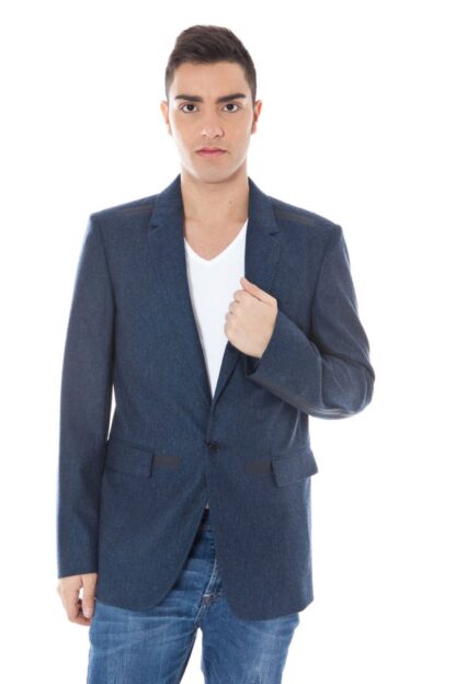 Calvin Klein - Blue Wool Men Jacket