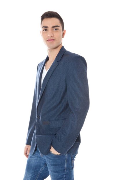 Calvin Klein - Blue Wool Men Jacket