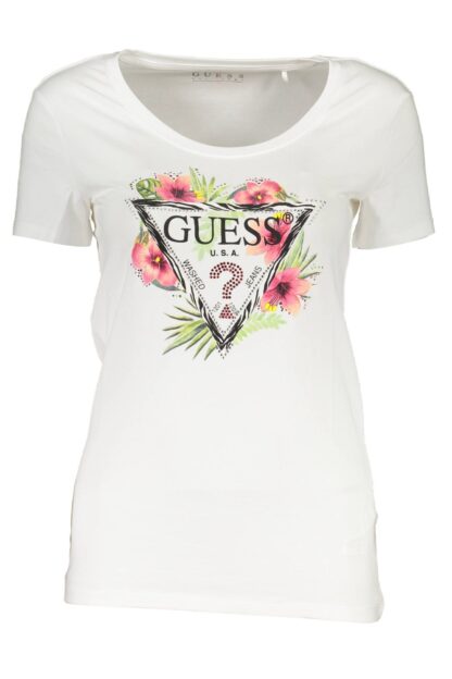 Guess Jeans - White Cotton Women TShirt