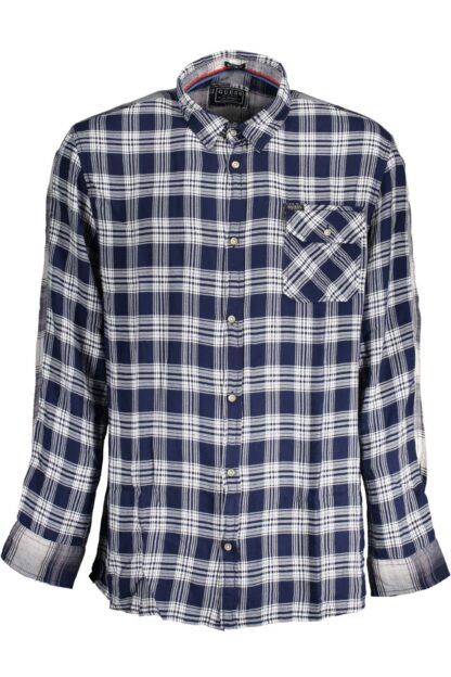 Guess Jeans - Blue Viscose Men Shirt